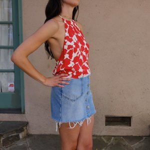 Beautiful Floral Halter Size M